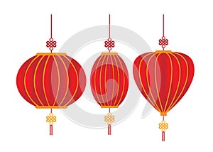 Chinese Decorative lantern isolated white background