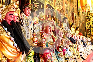 Chinese deity in the temple photo