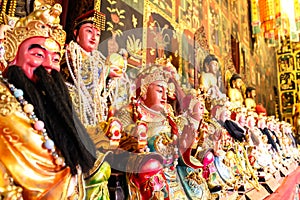 Chinese deity in the temple