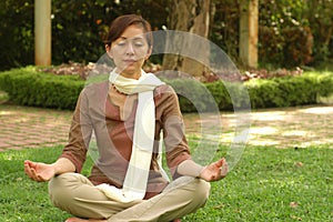 Chinese Devotee Meditate
