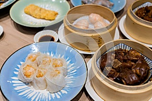 Chinese dim sum in restaurant