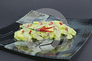 Chinese dish with bitter melon