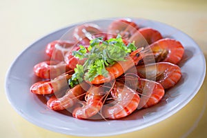 Chinese dish: red shrimp