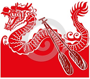 Chinese Dragon Boat background illustration