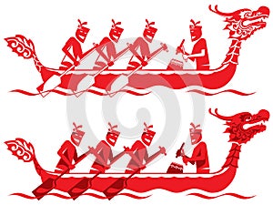 Chinese Dragon Boat competition illustration