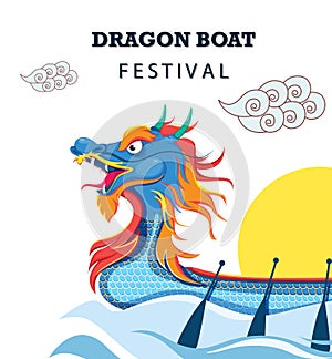 Chinese dragon boat festival. Concept