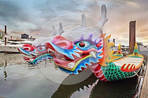 Chinese Dragon Boats Closeup