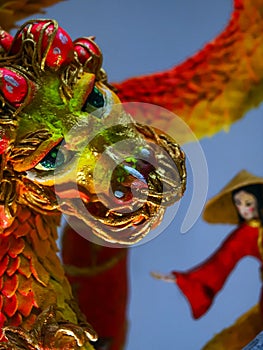 Chinese Dragon candy statue in Chinese New Year festival