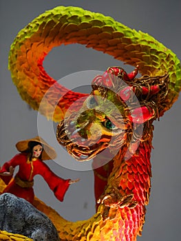 Chinese Dragon candy statue in Chinese New Year festival
