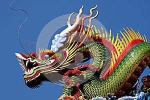 Chinese Dragon, temple in Taiwan, design architecture