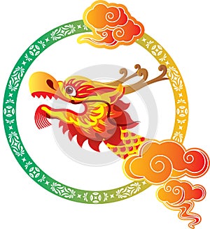 Chinese Dragon Head art design