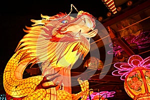 Chinese Dragon Lantern Display During Lunar New Year