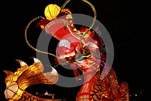 Chinese Dragon lantern lamp in Loy Kratong Festival, or call Yee Peng Festival at northern of thailand
