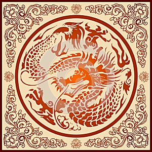 Chinesisch Drachen Muster 