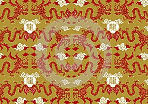 Chinese dragon pattern