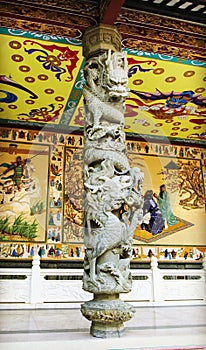 Chinese dragon on pillar china