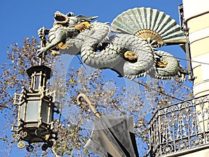 Chinese Dragon in the Ramblas, Barcelona
