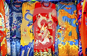 Chinese Dragon Replica Silk Garments Panjuan Flea Market Decora photo