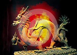 Chinese dragon sculpture