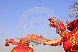 Chinese dragon sculpture