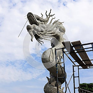 Chinese Dragon in the shrine.