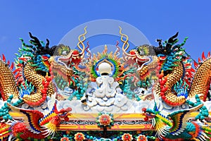 Chinese dragon statue art