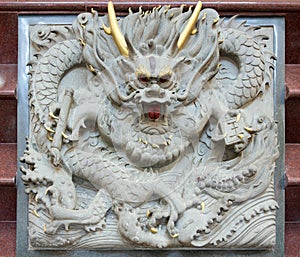 Chinese Dragon Stone Carving