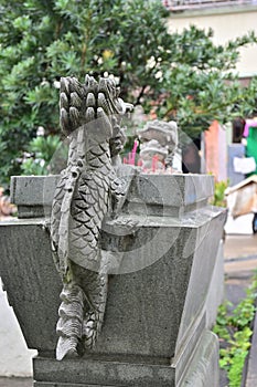 Chinese Dragon stone sculpture