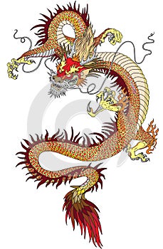 Chinese dragon tattoo