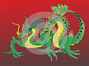 Chinese Dragon with US Dollar