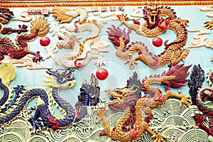 Chinese dragon wall China