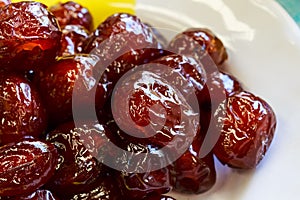 Chinese dried sweetened jujubes