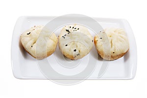 Chinese Dumplings on Plate