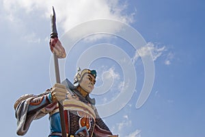 Chinese dynasty warrior statue photo
