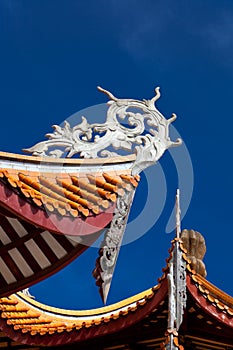 Chinese eaves of temple
