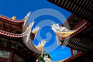Chinese eaves of temple