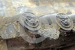 Chinese eaves tile pattern