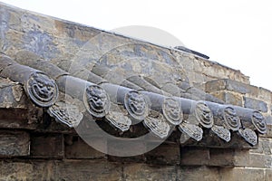 Chinese eaves tile pattern