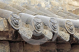 Chinese eaves tile pattern