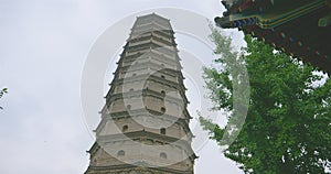 Chinese famous ancient Buddhism temple of The Famen Temple, Situated in Famen Town of Fufeng County