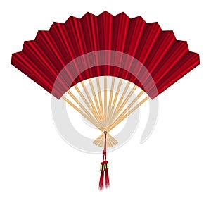 Chinese fan vector on a white background