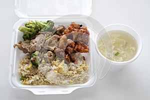 Chinese fast food with soup