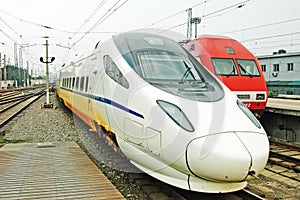 Chinese fast train and electric train