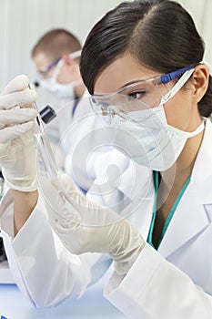 Chinese Female Woman Scientist In Laboratory