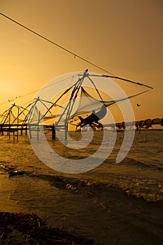 Chinese fishing nets.