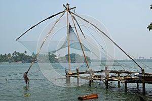 Chinese fishing nets, Cochin, South India