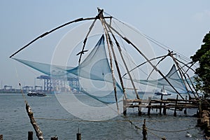 Chinese fishing nets, Cochin, South India