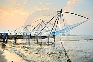 Chinese fishing nets of fort cochin