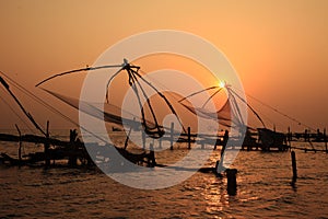 Chinese fishing nets of Fort Cochin