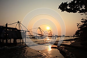 Chinese fishing nets of Fort Cochin